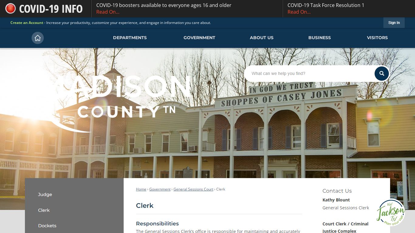 Clerk | Madison County, TN - Official Website